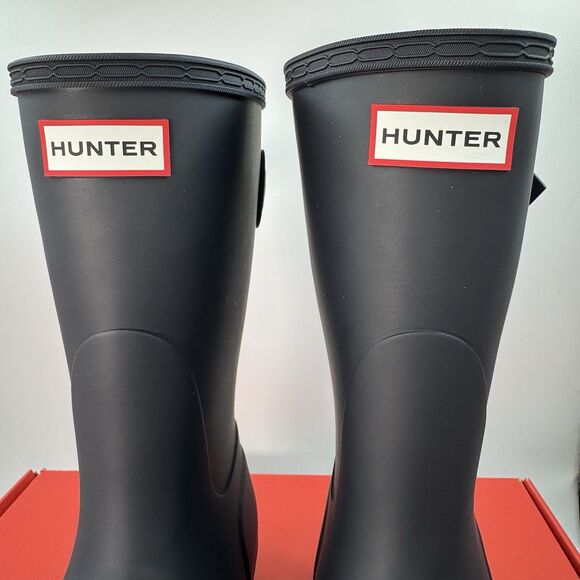New Hunter Women's Navy Blue Original Short Back Adjustable Rain Boots Size 9 - Picture 3 of 15